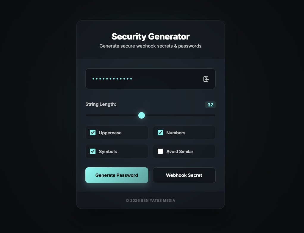 Security Credentials Generator