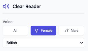 Clear Reader — Natural Text-to-Speech Browser Extension